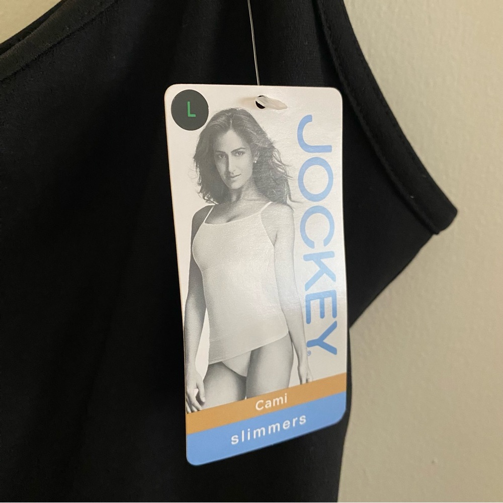 NWT Jockey black midriff tamer tank top. Size L. - Picture 4 of 6